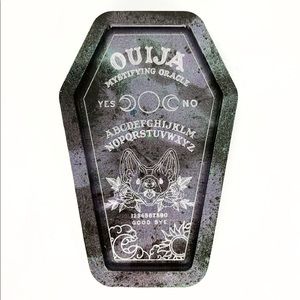 Handmade Resin Ouija Board Coffin Bat Jewelry Trinket Tray